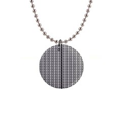 A Black And White Photo Of A Pattern 1  Button Necklace by catchydesignhill