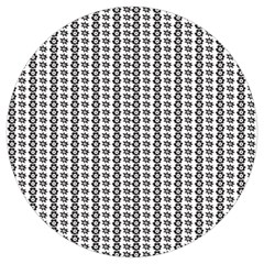 A Black And White Background With A Lot Of Dots Round Trivet