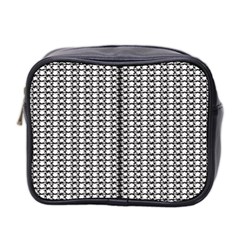 A Black And White Photo Of A Pattern Mini Toiletries Bag (two Sides)