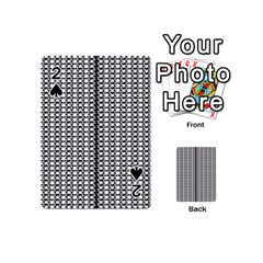 A Black And White Photo Of A Pattern Playing Cards 54 Designs (mini)