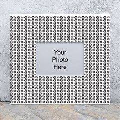 A Black And White Background With A Lot Of Dots White Wall Photo Frame 5  x 7 