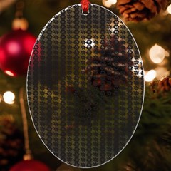 A Black And White Background With A Lot Of Dots UV Print Acrylic Ornament Oval