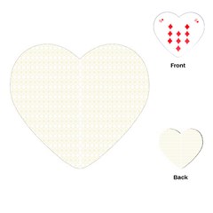 A White And Gold Geometric Pattern Playing Cards Single Design (heart)