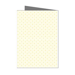 A Yellow And White Background With Small Circles Mini Greeting Cards (pkg Of 8)