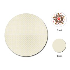 A Yellow And White Background With Small Circles Playing Cards Single Design (round)