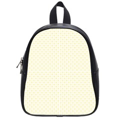 A Yellow And White Background With Small Circles School Bag (small)