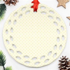 A Yellow And White Background With Small Circles Ornament (round Filigree)