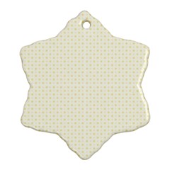 A Yellow And White Background With Small Circles Ornament (snowflake)