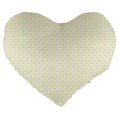 A Yellow And White Background With Small Circles Large 19  Premium Heart Shape Cushions by catchydesignhill