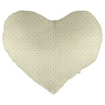 A Yellow And White Background With Small Circles Large 19  Premium Heart Shape Cushions Front