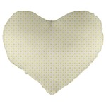 A Yellow And White Background With Small Circles Large 19  Premium Heart Shape Cushions Back