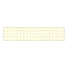 A Yellow And White Background With Small Circles Velvet Scrunchie by catchydesignhill