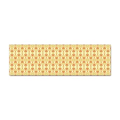 A Yellow And White Background With An Intricate Design Sticker (bumper)