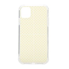 A Yellow And White Background With Small Circles Iphone 11 Tpu Uv Print Case by catchydesignhill