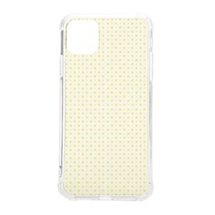 A Yellow And White Background With Small Circles Iphone 11 Pro Max 6 5 Inch Tpu Uv Print Case by catchydesignhill