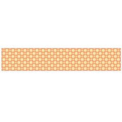 An Orange And White Background With A Pattern Large Premium Plush Fleece Scarf 