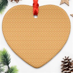 An Orange And White Background With Small Squares Ornament (heart)