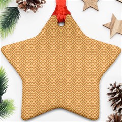 An Orange And White Background With Small Squares Ornament (star)