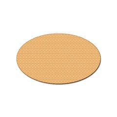 An Orange And White Background With Small Squares Sticker (oval) by catchydesignhill