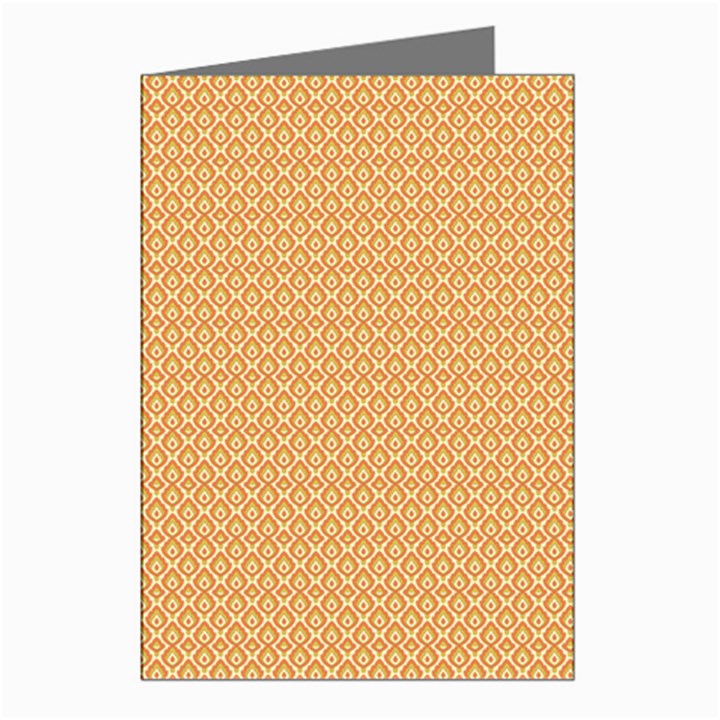 An Orange And White Background With Small Squares Greeting Cards (Pkg of 8)