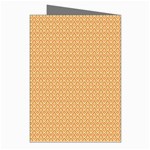 An Orange And White Background With Small Squares Greeting Cards (Pkg of 8) Right