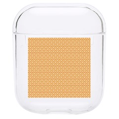 An Orange And White Background With Small Squares Hard Pc Airpods 1/2 Case by catchydesignhill