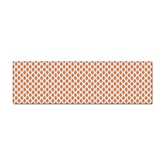 An Orange And White Geometric Pattern Sticker (bumper)