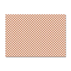 An Orange And White Geometric Pattern Sticker A4 (10 Pack) by catchydesignhill