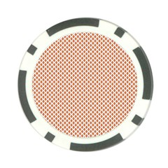 An Orange And White Geometric Pattern Poker Chip Card Guard by catchydesignhill