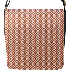 An Orange And White Geometric Pattern Flap Closure Messenger Bag (s) by catchydesignhill