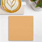 An Orange And White Background With Small Squares UV Print Square Tile Coaster  Front