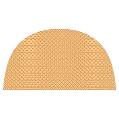 An Orange And White Background With Small Squares Anti Scalding Pot Cap by catchydesignhill