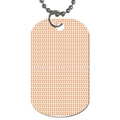 An Orange And White Pattern On A White Background Dog Tag (two Sides) by catchydesignhill