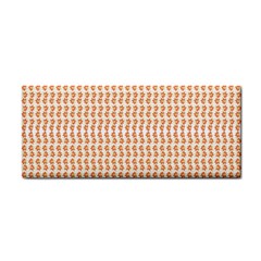 An Orange And White Pattern On A White Background Hand Towel by catchydesignhill