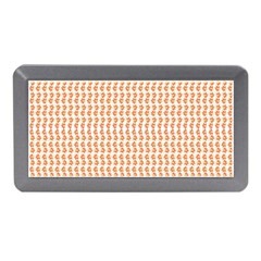 An Orange And White Pattern On A White Background Memory Card Reader (mini) by catchydesignhill