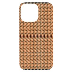 An Orange And White Pattern On A White Background Iphone 14 Pro Max Black Uv Print Case by catchydesignhill