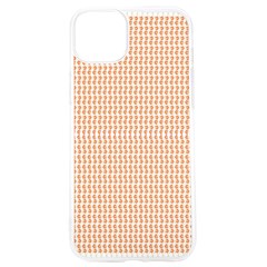 An Orange And White Pattern On A White Background Iphone 15 Pro Tpu Uv Print Case