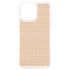 An Orange And White Pattern On A White Background Iphone 15 Pro Max Tpu Uv Print Case