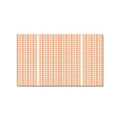 An Orange And White Striped Background With Small Circles Sticker Rectangular (10 Pack) by catchydesignhill