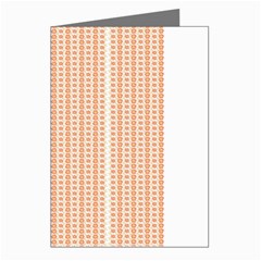 An Orange And White Striped Background With Small Circles Greeting Cards (pkg Of 8)