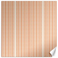 An Orange And White Striped Background With Small Circles Canvas 20  X 20  by catchydesignhill