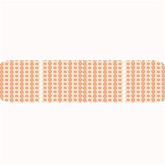 An Orange And White Striped Background With Small Circles Large Bar Mat by catchydesignhill