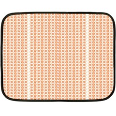 An Orange And White Striped Background With Small Circles Fleece Blanket (mini) by catchydesignhill