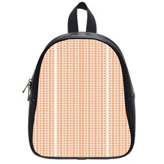 An Orange And White Striped Background With Small Circles School Bag (small)