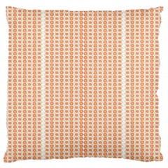 An Orange And White Striped Background With Small Circles Large Premium Plush Fleece Cushion Case (two Sides)