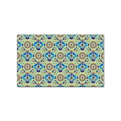 A Blue And Green Pattern On A Green Background Sticker Rectangular (10 Pack)