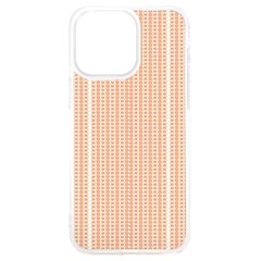 An Orange And White Striped Background With Small Circles Iphone 15 Pro Max Tpu Uv Print Case