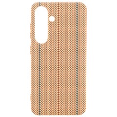 An Orange And White Striped Background With Small Circles Samsung Galaxy S24 6 2 Inch Black Tpu Uv Case