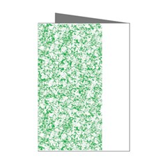 A Green And White Background With Small White Dots Mini Greeting Cards (pkg Of 8)