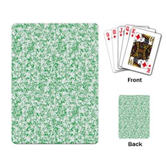 A Green And White Background With Small White Dots Playing Cards Single Design (rectangle)